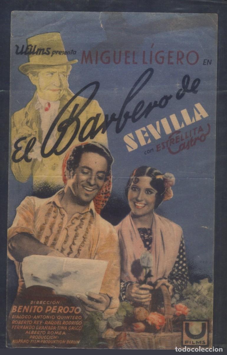 Cine: Q-10141- EL BARBERO DE SEVILLA (TEATRO DE LAS CORTES) Miguel Ligero - Estrellita Castro