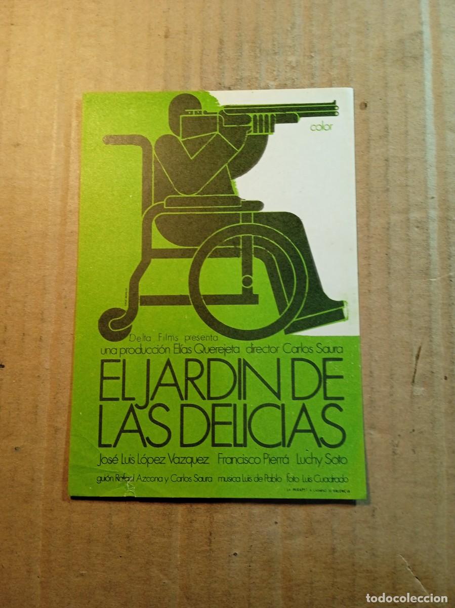 Cine: FOLLETO DE MANO SIN PUBLICIDAD EL JARDIN DE LAS DELICIAS