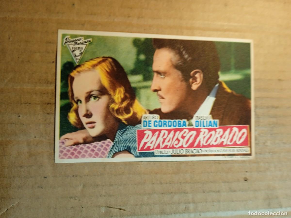 Cine: FOLLETO DE MANO SIN PUBLICIDAD PARAISO ROBADO