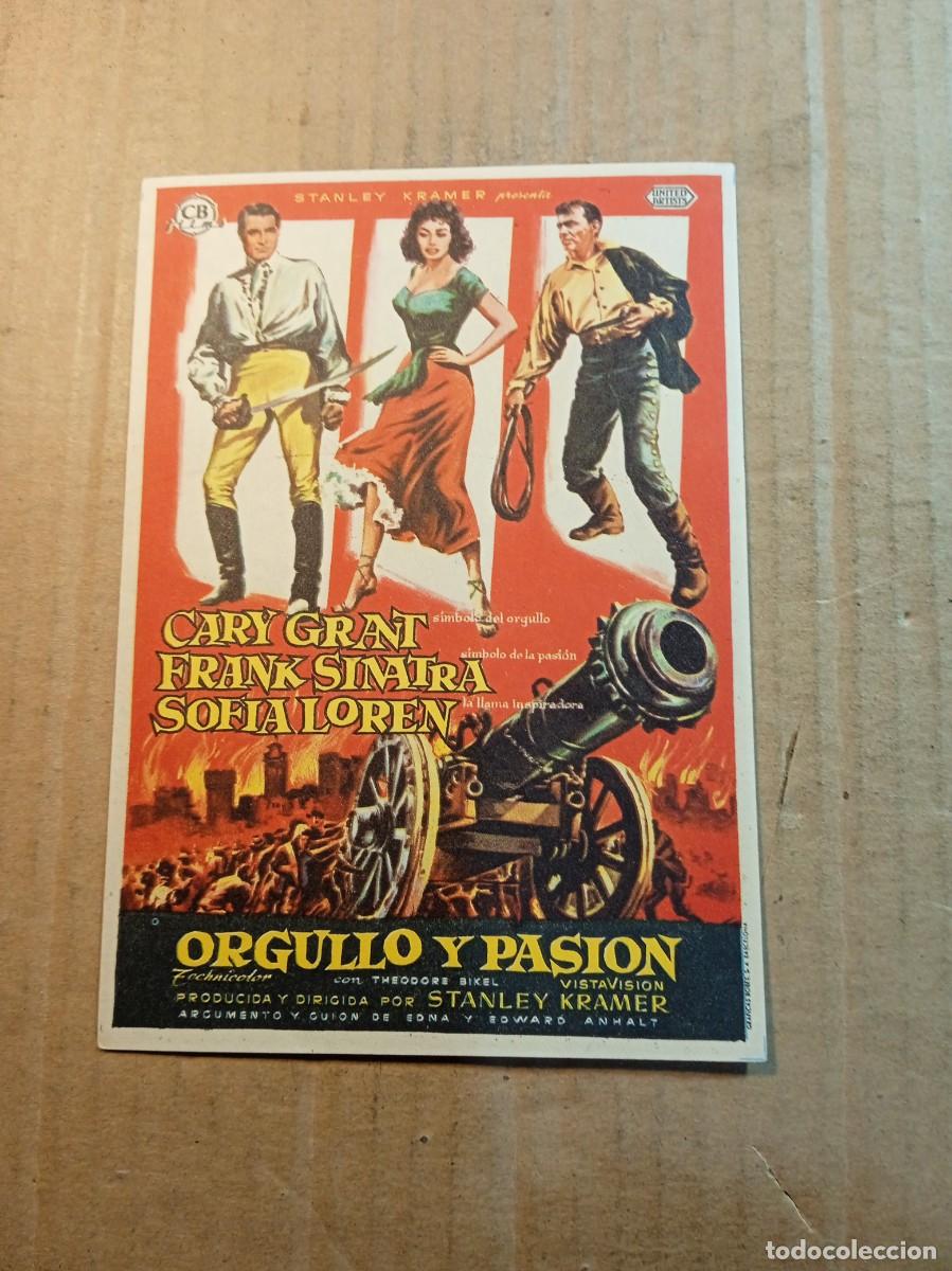  Flyers Publicitaires de films Anciens: FOLLETO DE MANO SIN PUBLICIDAD ORGULLO Y PASION