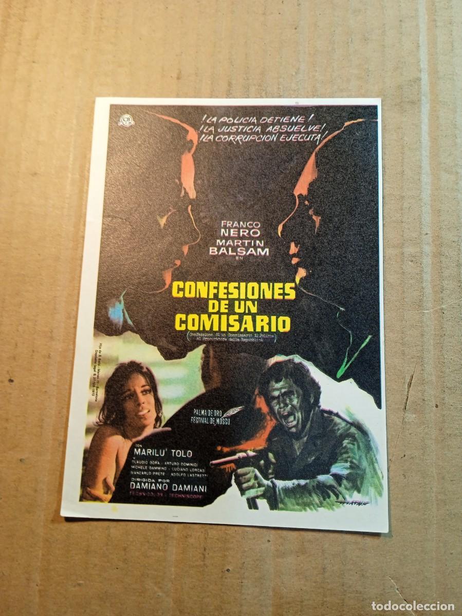 Cine: FOLLETO DE MANO SIN PUBLICIDAD CONFESIONES DE UN COMISARIO