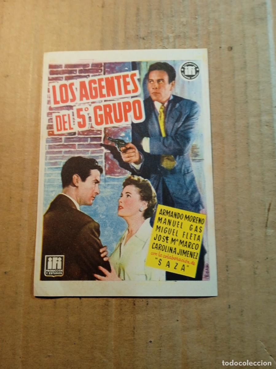 Cine: FOLLETO DE MANO SIN PUBLICIDAD LOS AGENTES DEL 5&ordm; GRUPO
