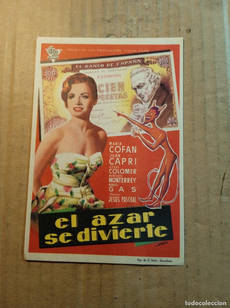 Cine: FOLLETO DE MANO SIN PUBLICIDAD EL AZAR SE DIVIERTE