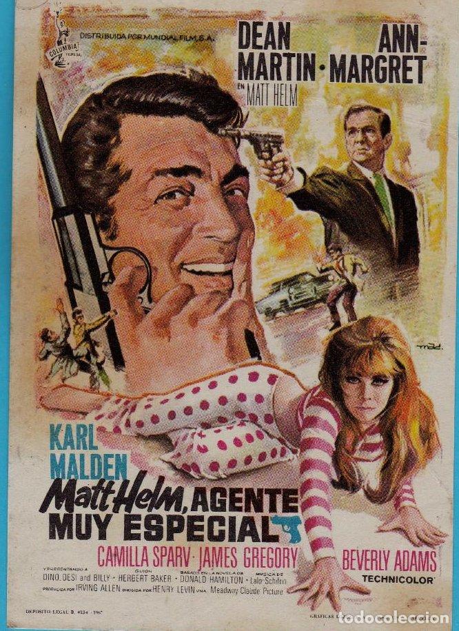 Cine: MATT HELM, AGENTE MUY ESPECIAL. CINEMA PARQUE RECREO, LA PALMA. DEAN MARTIN, ANN MARGRET, 1966.