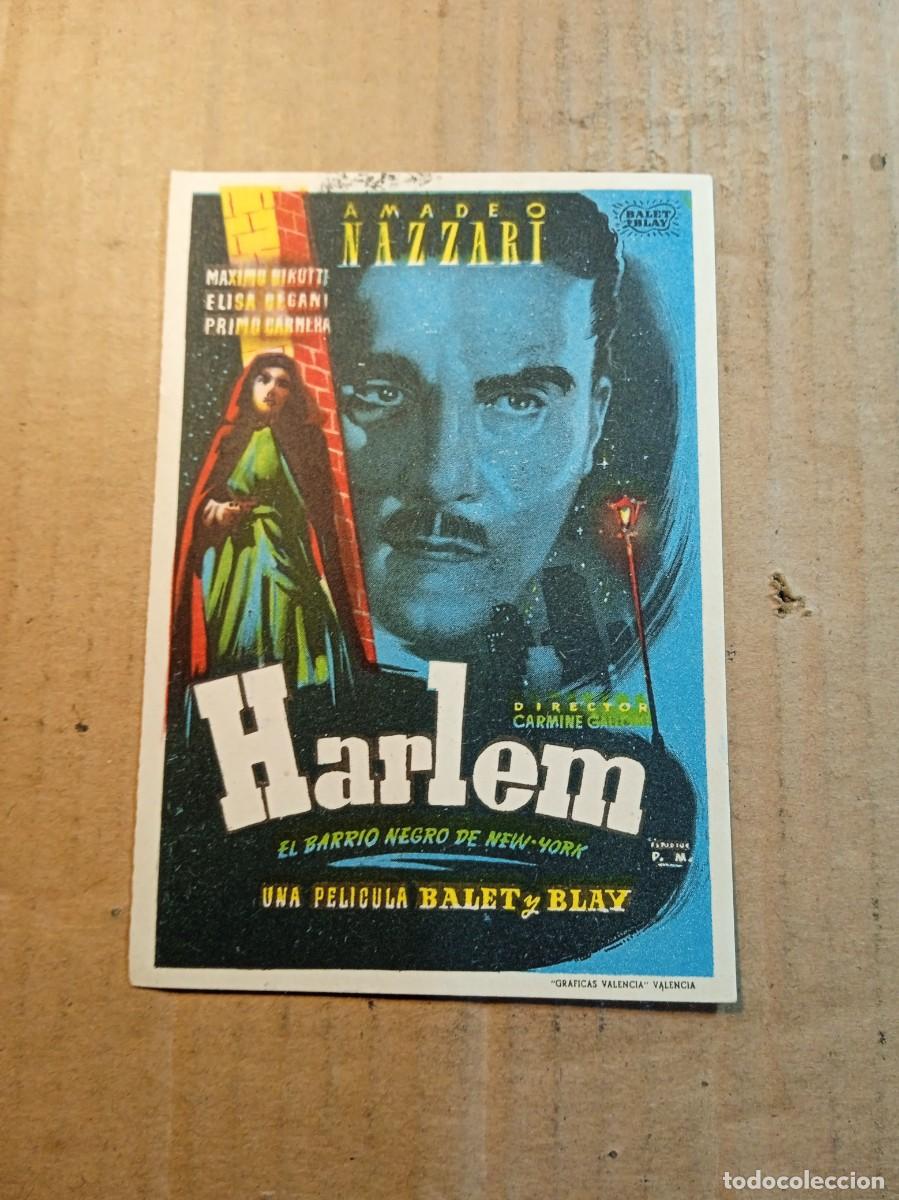 Cinema: FOLLETO DE MANO SIN PUBLICIDAD HARLEM EL INFIERNO NEGRO DE NEW - YORK
