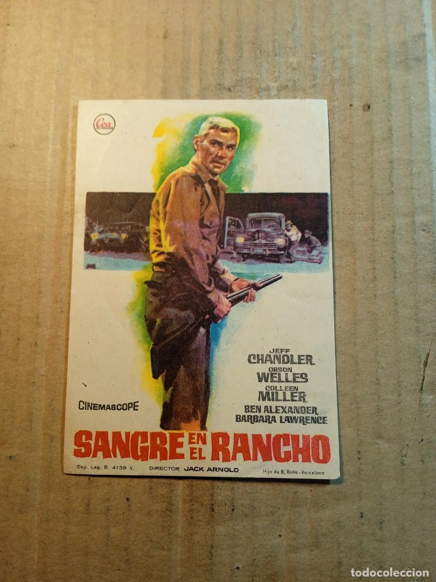 Cine: FOLLETO DE MANO SIN PUBLICIDAD SANGRE EN EL RANCHO