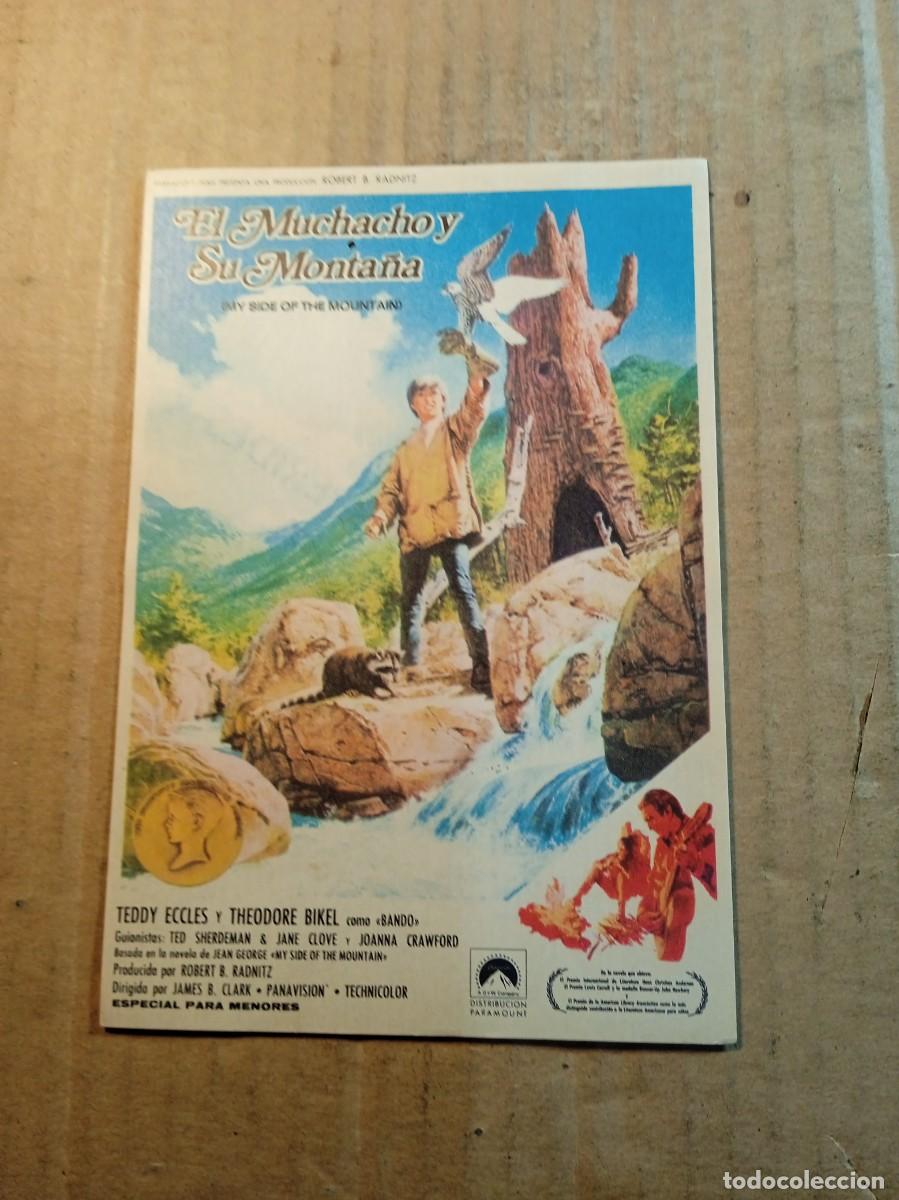 Cine: FOLLETO DE MANO SIN PUBLICIDAD EL MUCHACHO Y SU MONTA&Ntilde;A