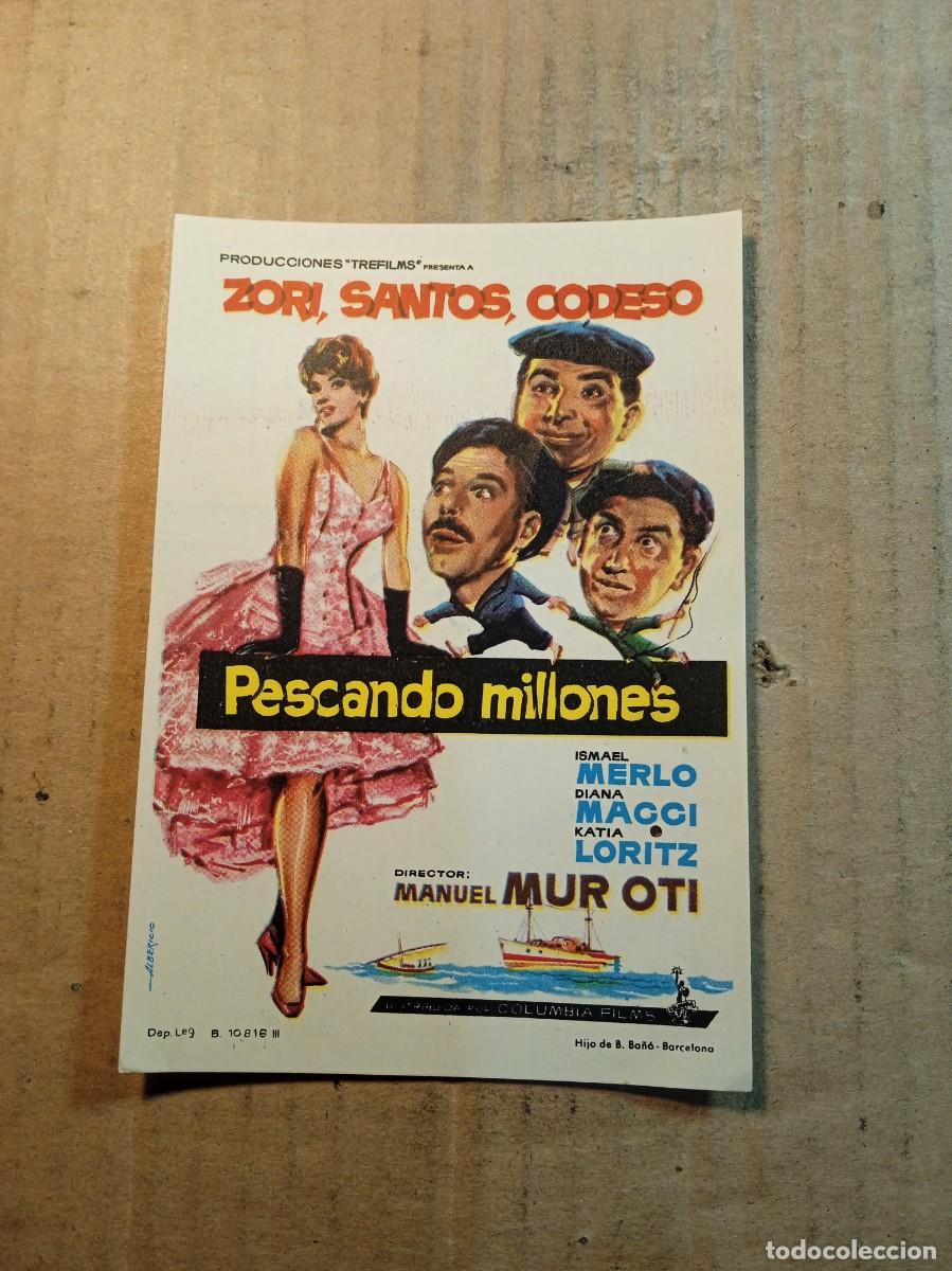 Cine: FOLLETO DE MANO SIN PUBLICIDAD PESCANDO MILLONES