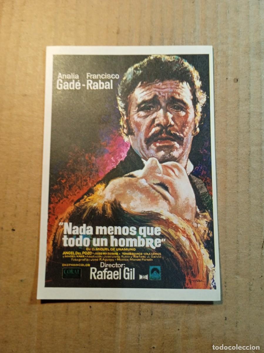 Cine: FOLLETO DE MANO SIN PUBLICIDAD NADA MENOS QUE TODO UN HOMBRE