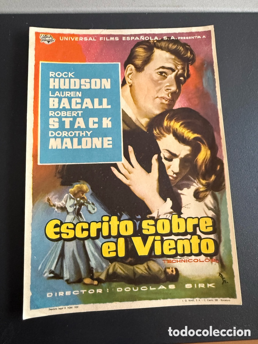 Cine: Folleto. ESCRITO SOBRE EL VIENTO