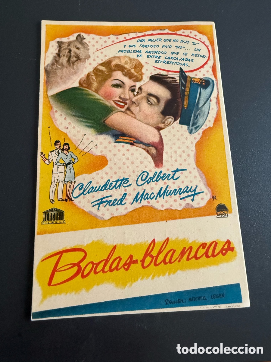 Cine: Folleto. BODAS BLANCAS. Publicidad