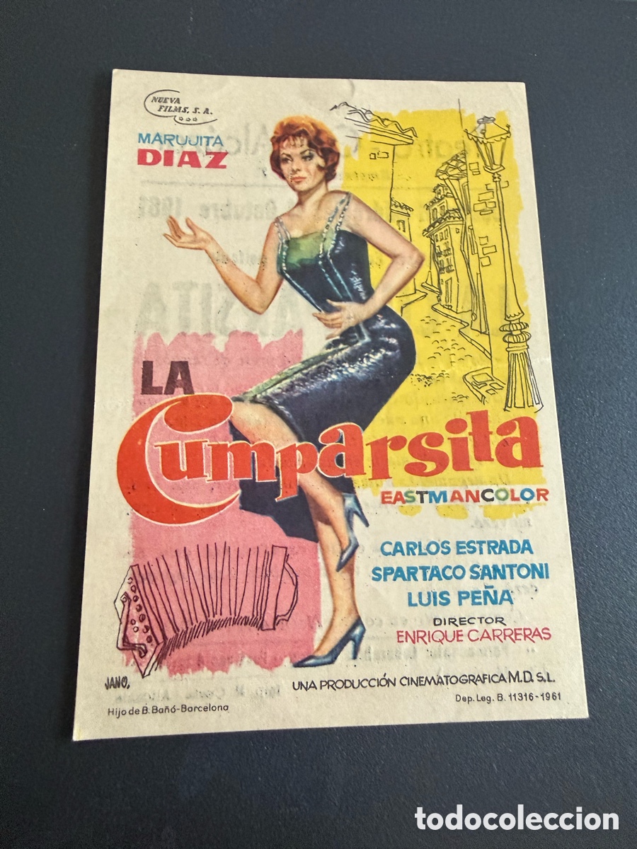 Cine: Folleto. LA CUMPARSITA. Publicidad