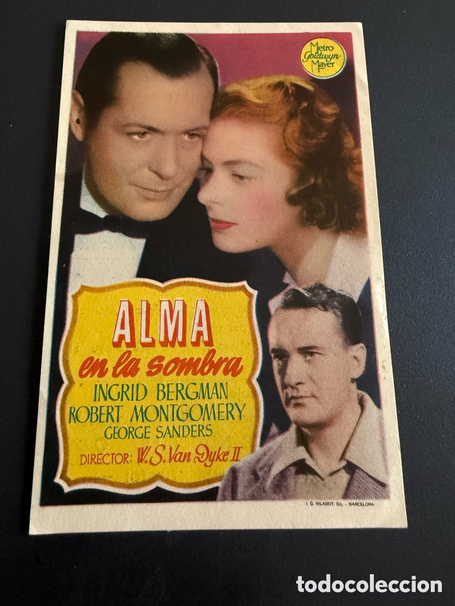 Cine: Folleto. ALMA EN LA SOMBRA. Publicidad