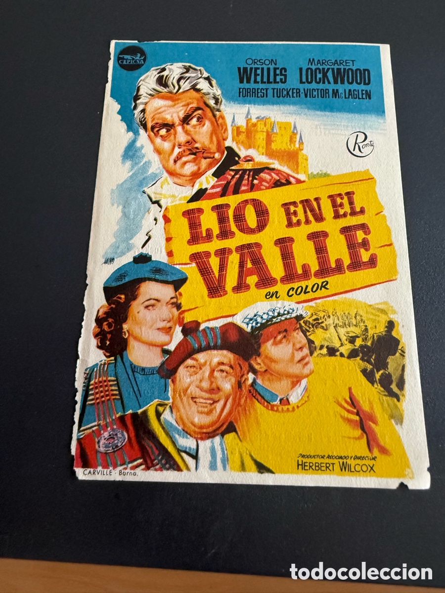 Cine: Folleto. LIO EN EL VALLE. Publicidad