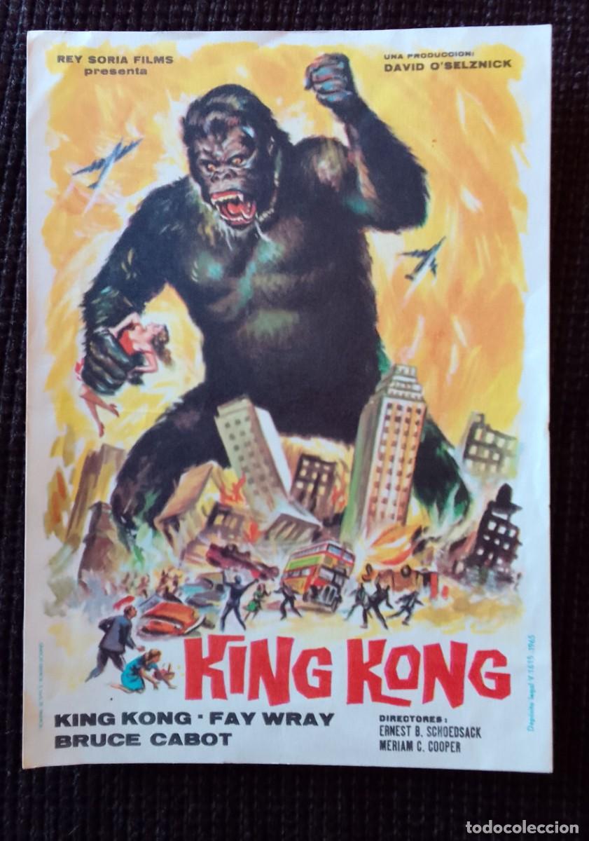 Cine: PROGRAMA DE CINE. KING KONG. FAY WRAY. REY SORIA FILMS. DE MANO.