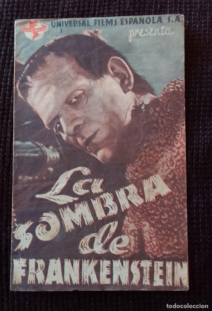 Cine: PROGRAMA DE CINE. LA SOMBRA DE FRANKENSTEIN. DOBLE. BORIS KARLOFF. BELA LUGOSI. DE MANO.