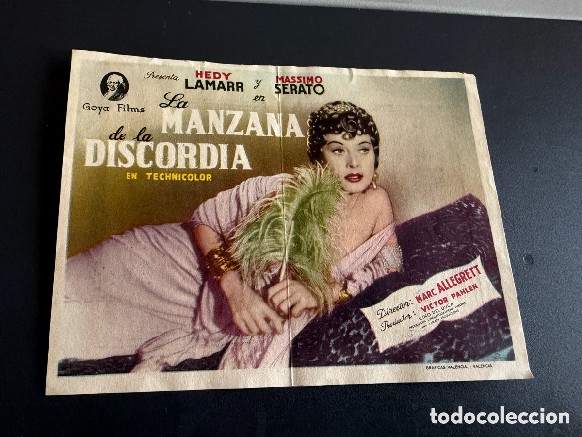 Cine: Folleto. LA MANZANA DE LA DISCORDIA Publicidad