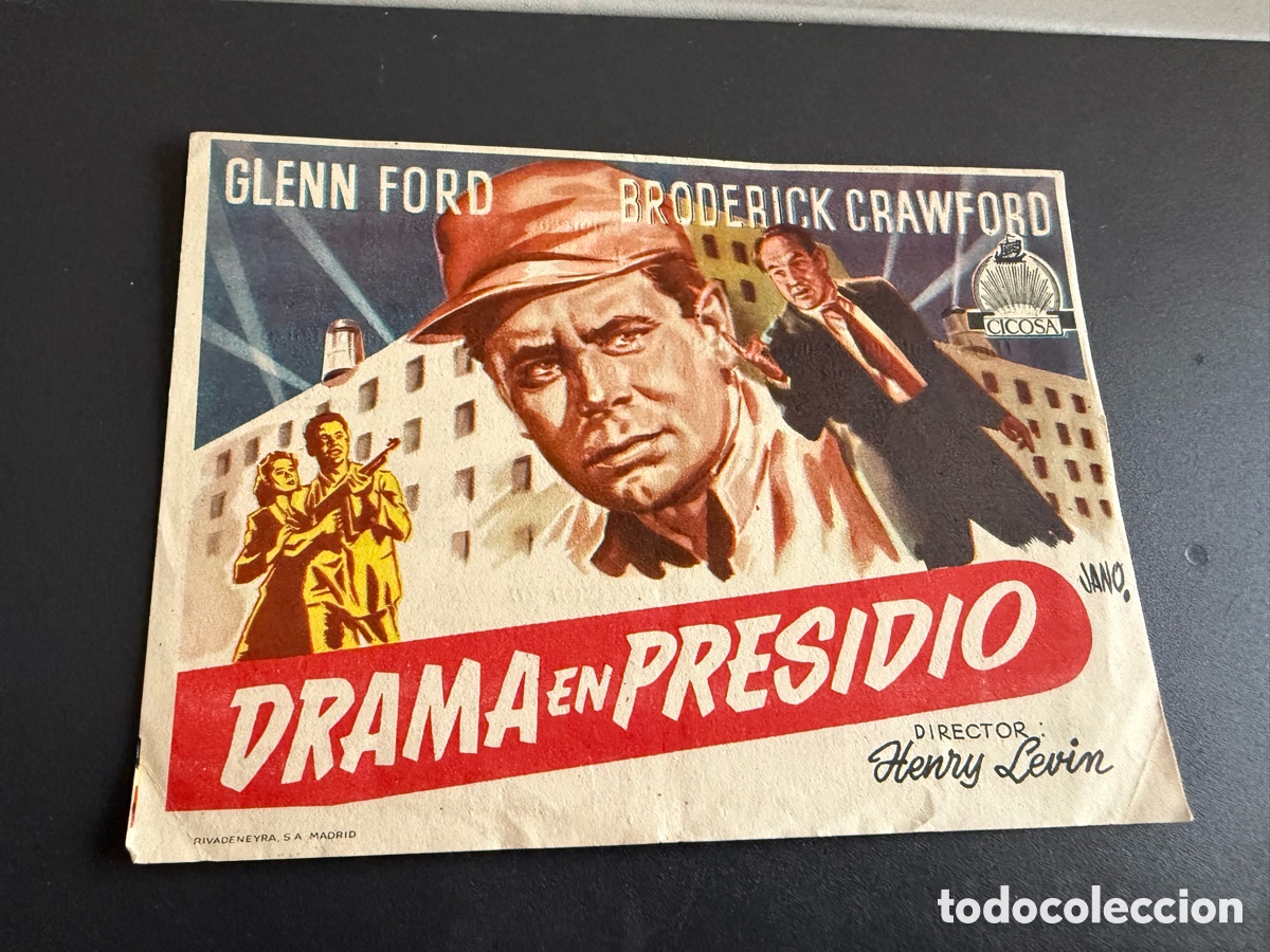 Cine: Folleto DRAMA EN PRESIDIO. Publicidad
