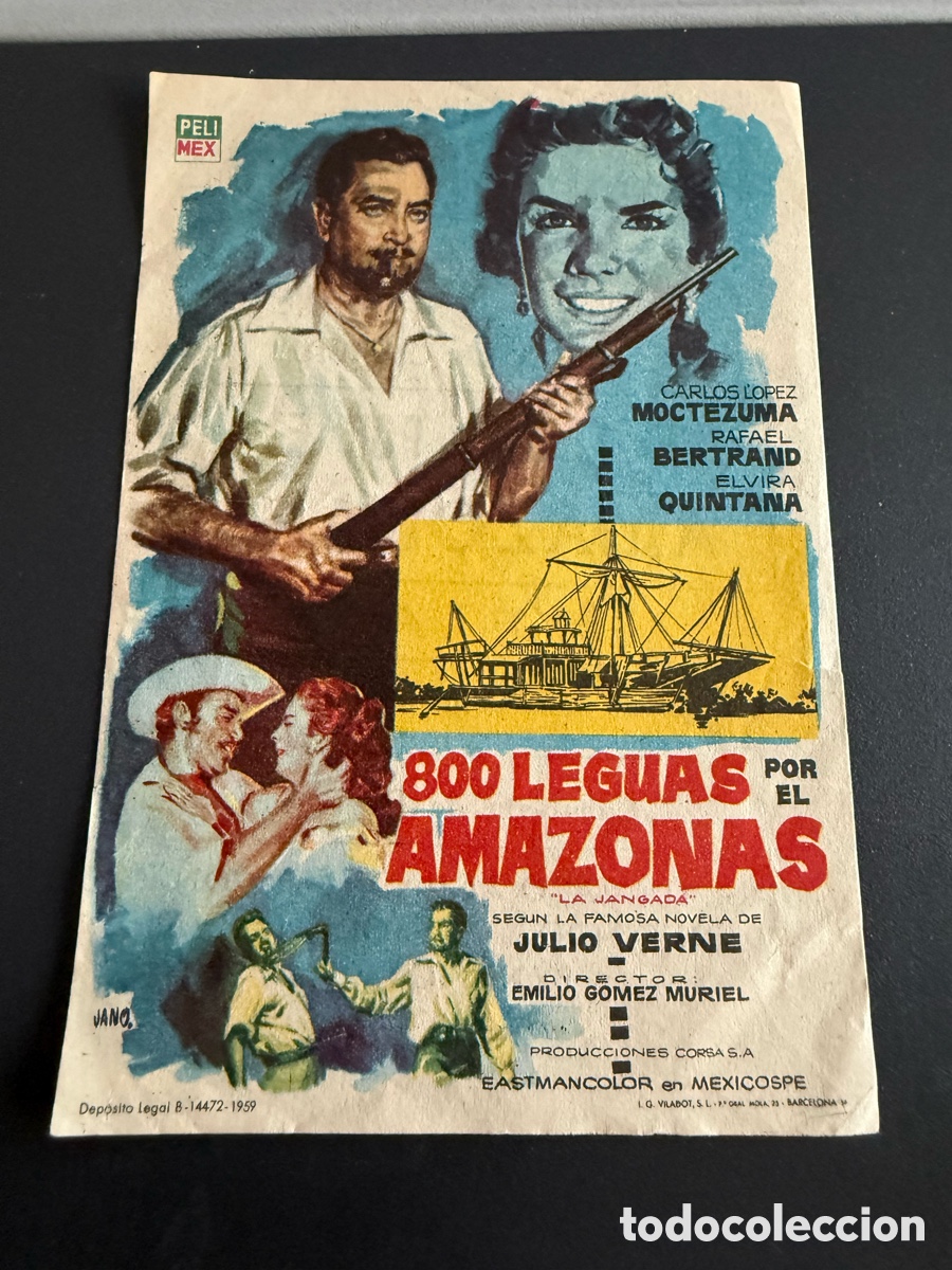 Cine: Folleto. 800 LEGUAS POR EL AMAZONAS . Publicidad