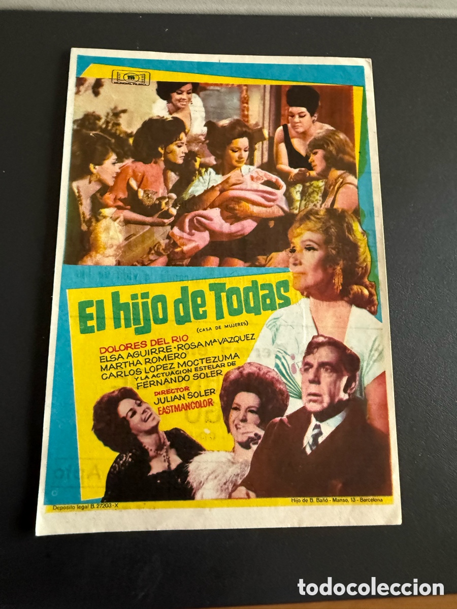 Cine: Folleto. EL HIJO DE TODAS. Publicidad