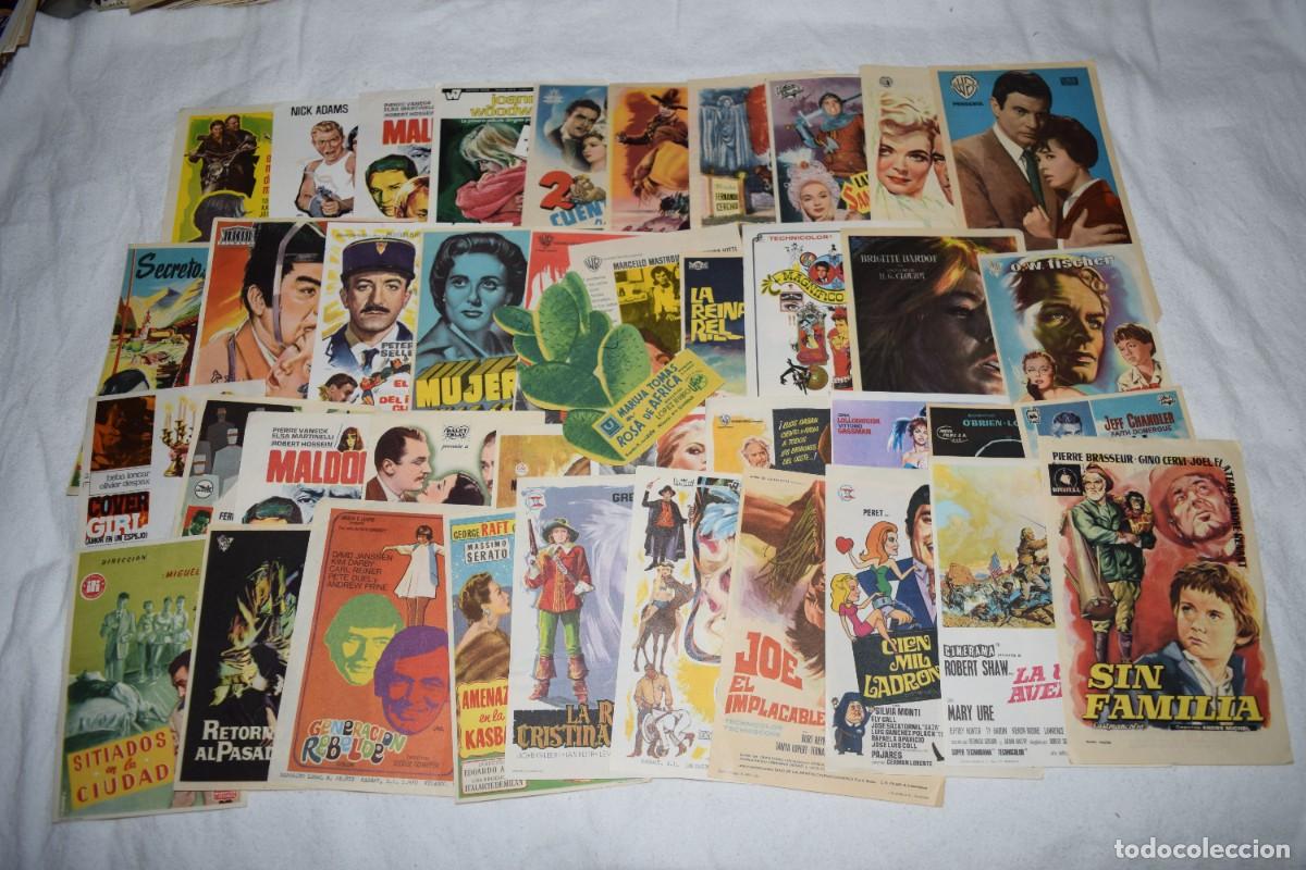 Cine: Sobre 40 FOLLETOS de MANO / Parte con publicidad diversa - Diferentes &eacute;pocas - &iexcl;Mira fotos! Lote 08