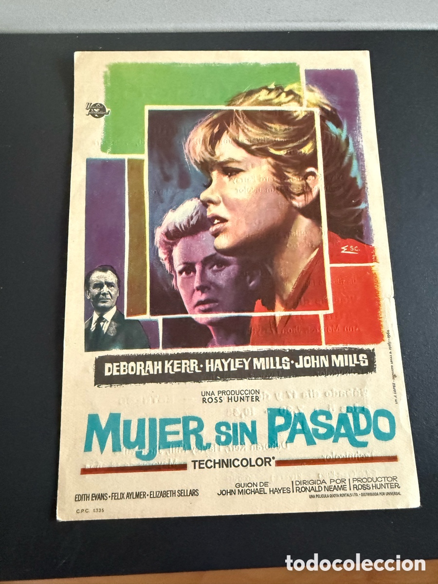  Flyers Publicitaires de films Anciens: Folleto. MUJER SIN PASADO. Publicidad
