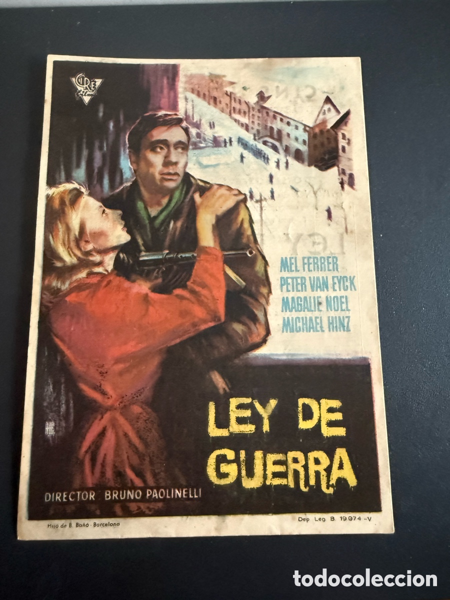 Cine: Folleto. LEY DE GUERRA. Publicidad