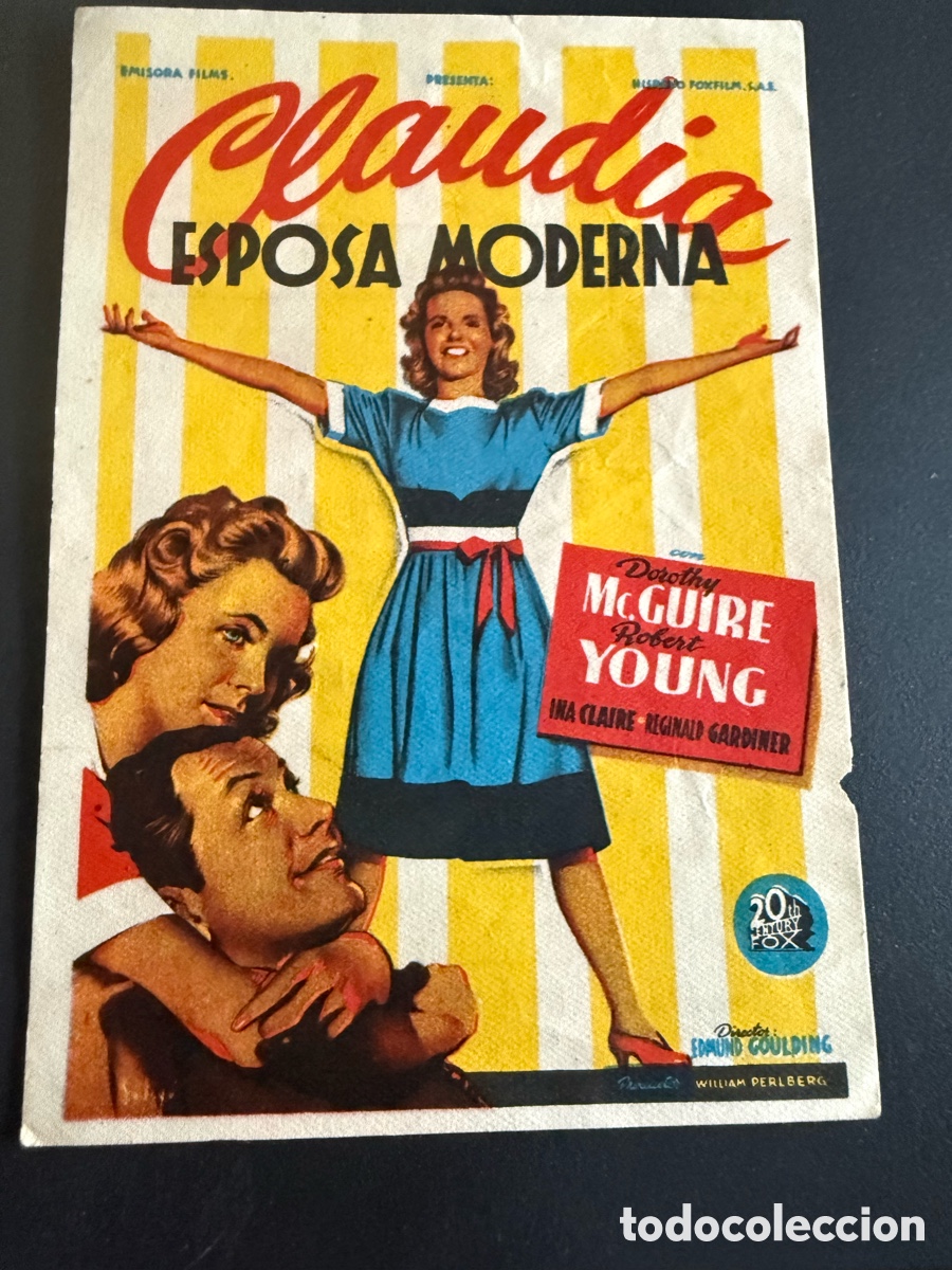 Cine: Folleto. CLAUDIA. ESPOSA MODERNA