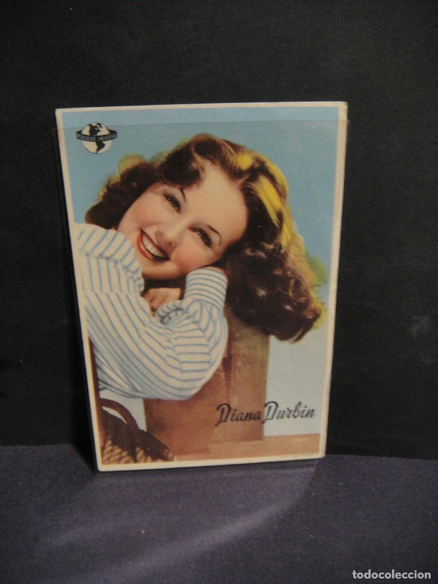 Folhetos de m&atilde;o de filmes antigos de cinema: diana durbin - folleto de mano peliculas universal - sin publicidad
