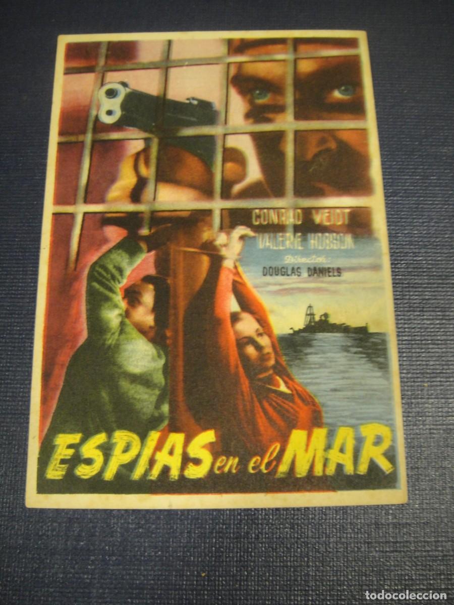 Cine: espias en el mar , folleto de mano , publicidad teatro argrnsola , zaragoza
