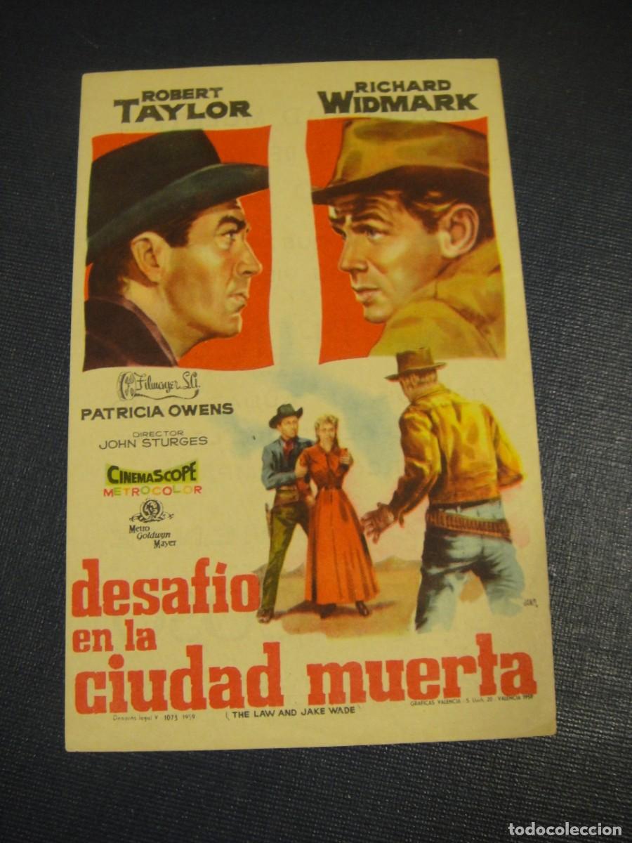 Cine: desafio en la ciudad muerta , folleto de mano , publicidad cine coso , zaragoza