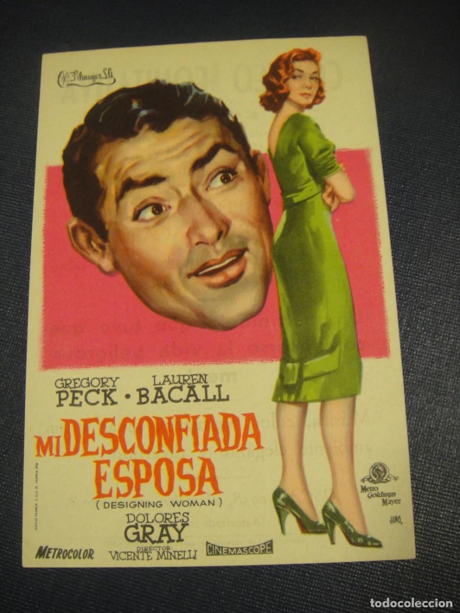 Cine: mi desconfiada esposa , folleto de mano , publicidad cine coliseo equitativa , zaragoza