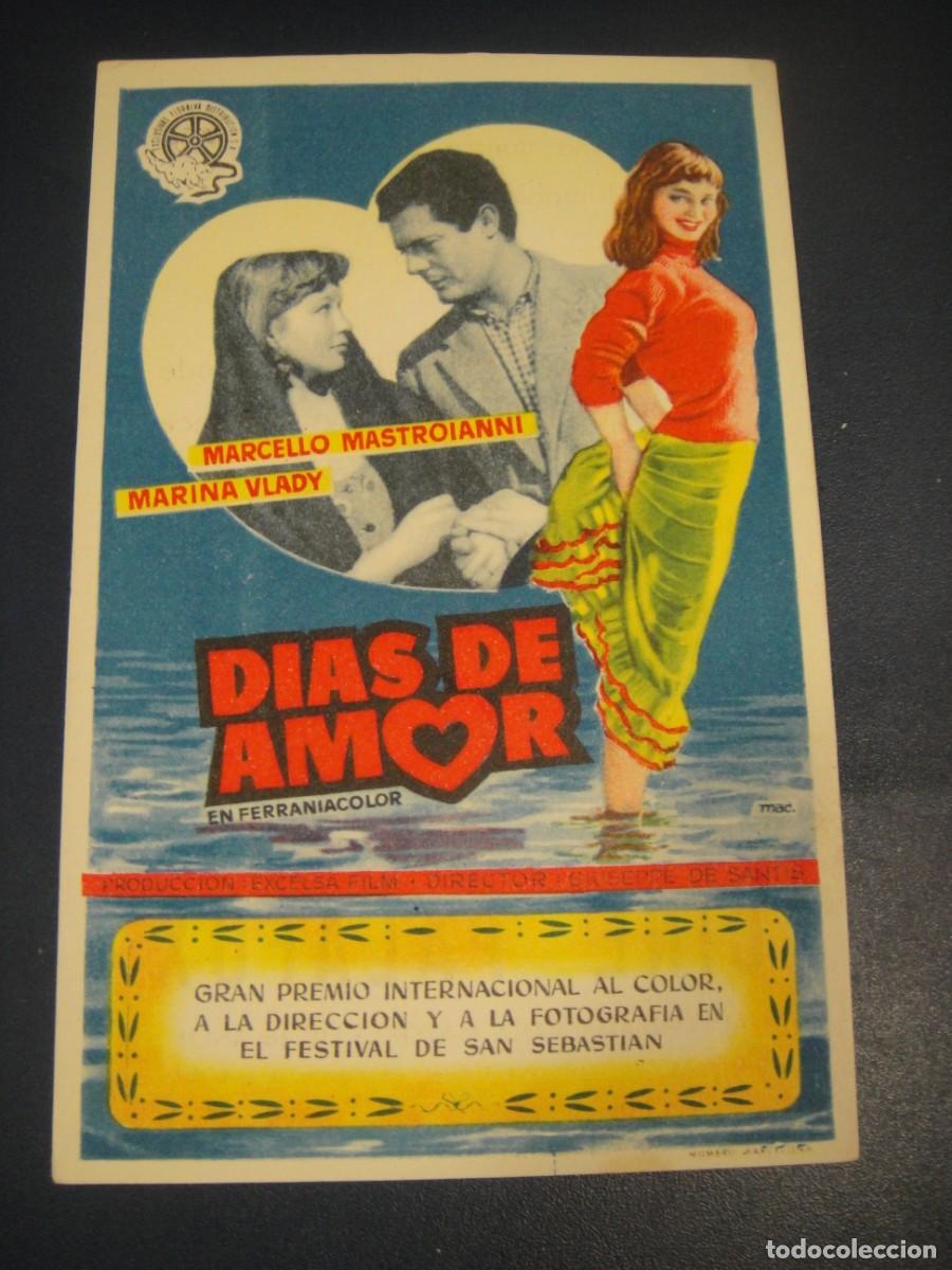 Cine: dias de amor , folleto de mano , publicidad cine palafox , zaragoza