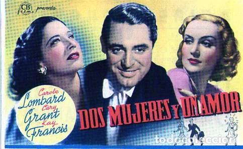 Cine: dos mujeres y un amor , folleto de mano , publicidad cine dorado , zaragoza
