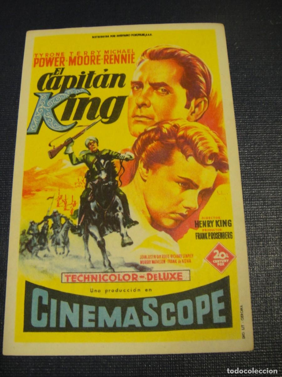 Cine: el capitan king , folleto de mano , publicidad cine palafox , zaragoza