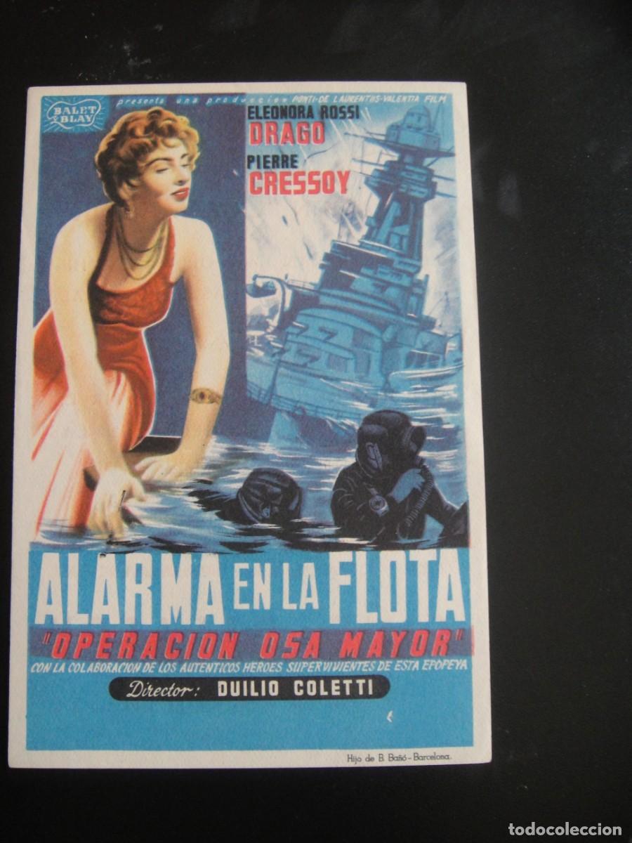 Cine: alarma en la flota , folleto de mano , publicidad cine palafox , zaragoza