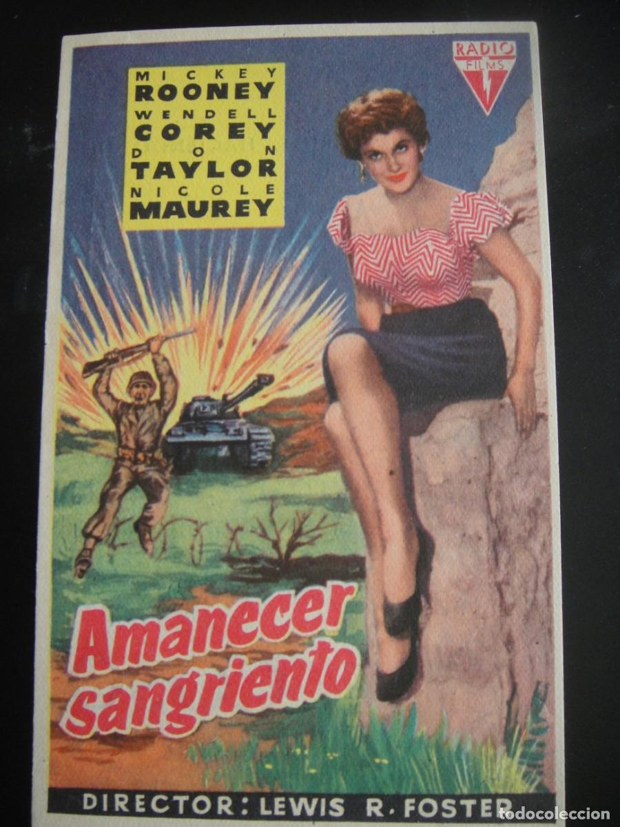 Cine: amanecer sangriento , folleto de mano , publicidad cine coso , zaragoza