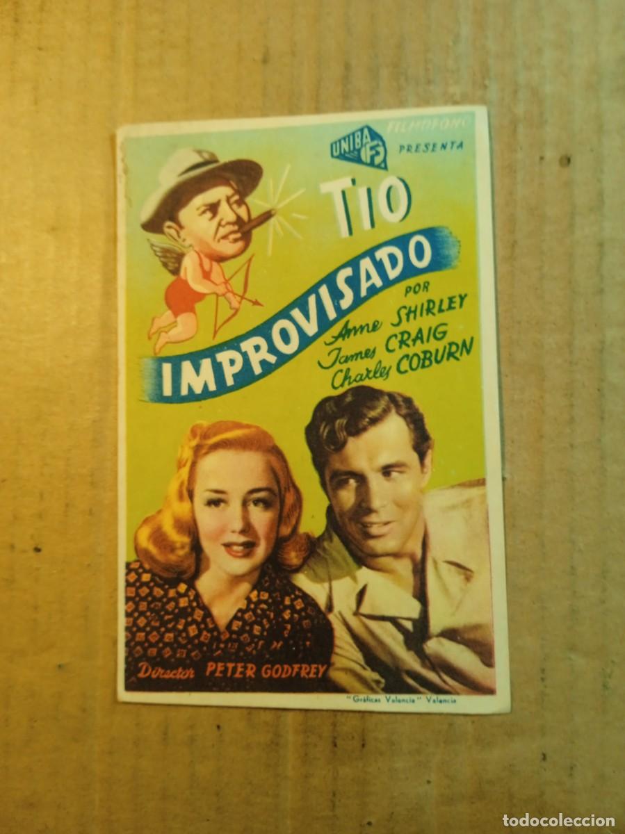 Cine: FOLLETO DE MANO SIN PUBLCIDAD TIO IMPROVISADO
