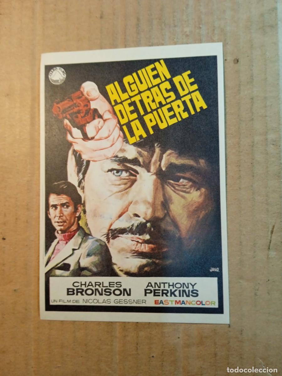 Folhetos de m&atilde;o de filmes antigos de cinema: FOLLETO DE MANO SIN PUBLCIDAD ALGUIEN DETRAS DE LA PUERTA
