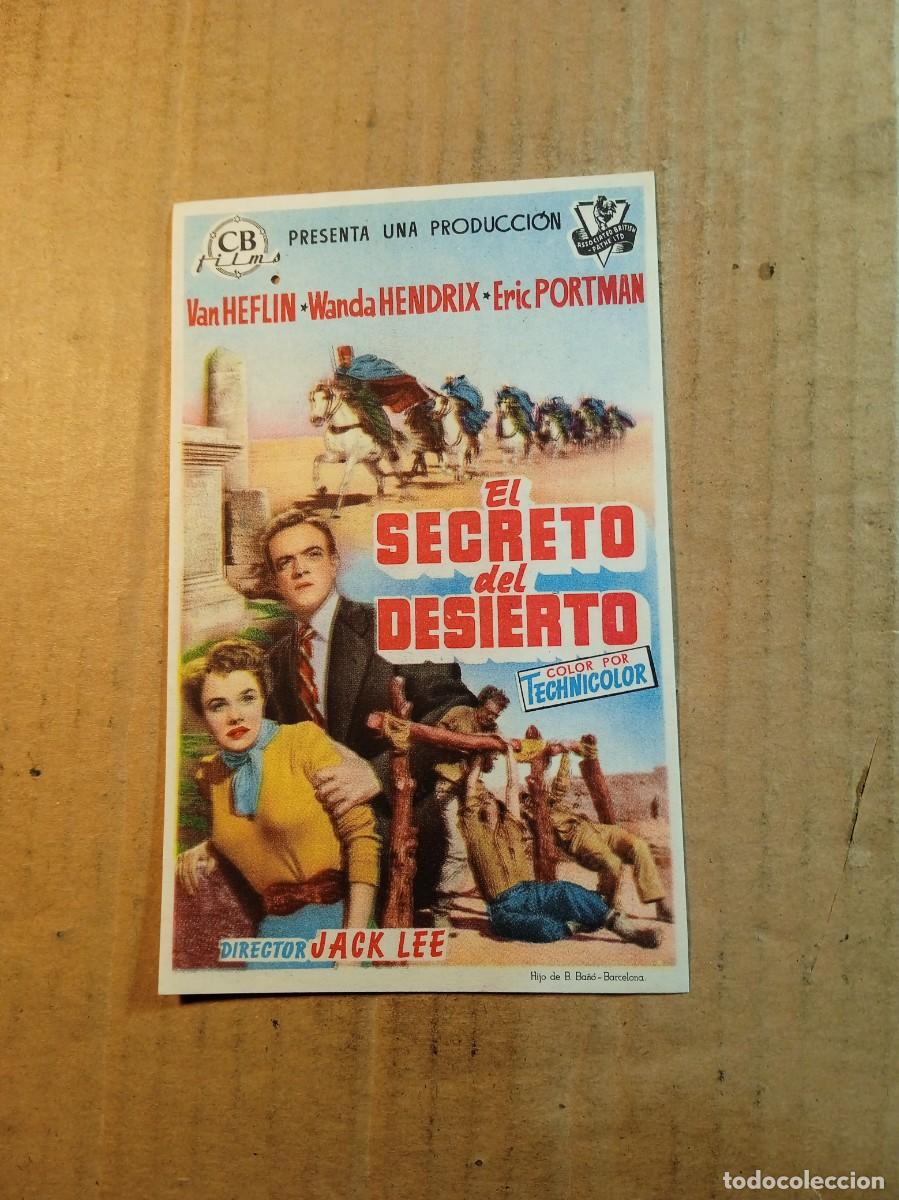 Cine: FOLLETO DE MANO SIN PUBLCIDAD EL SECRETO DEL DESIERTO