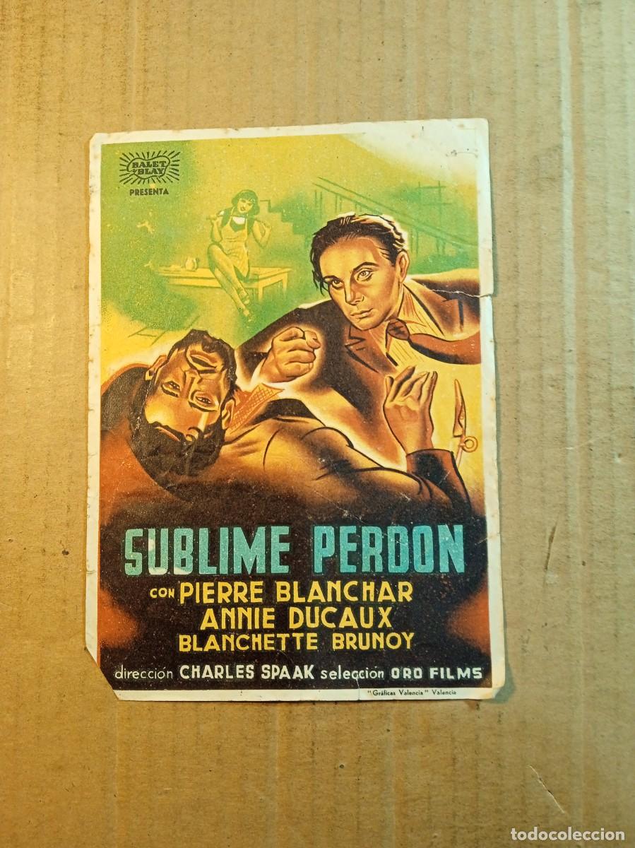 Cine: FOLLETO DE MANO SIN PUBLCIDAD SUBLIME PERDON