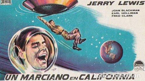  Foglietti di film di film antichi di cinema: UN MARCIANO EN CALIFORNIA. LERRY LEWIS, JOAN BLACKMAN. DIR. NORMAN TAUROG.