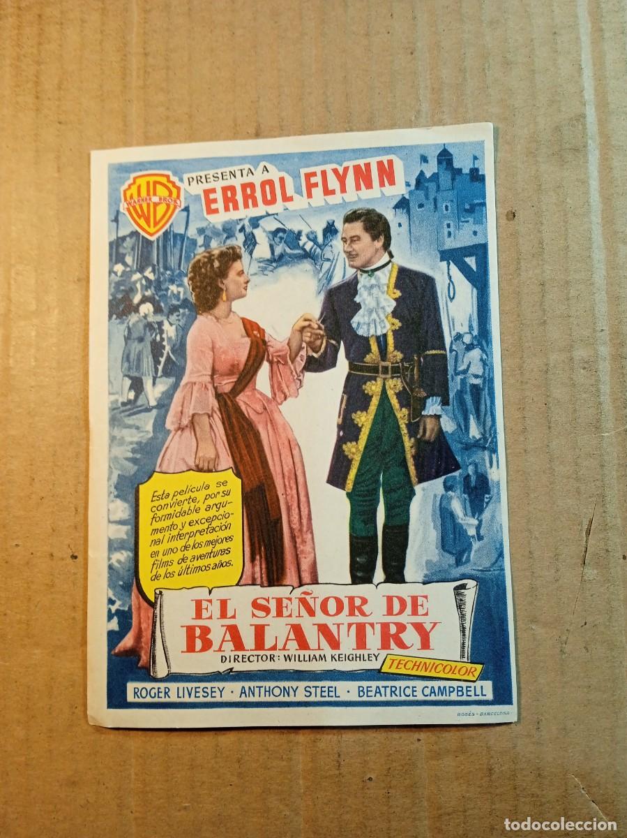 Cine: FOLLETO DE MANO SIN PUBLCIDAD EL SE&Ntilde;OR BALANTRY