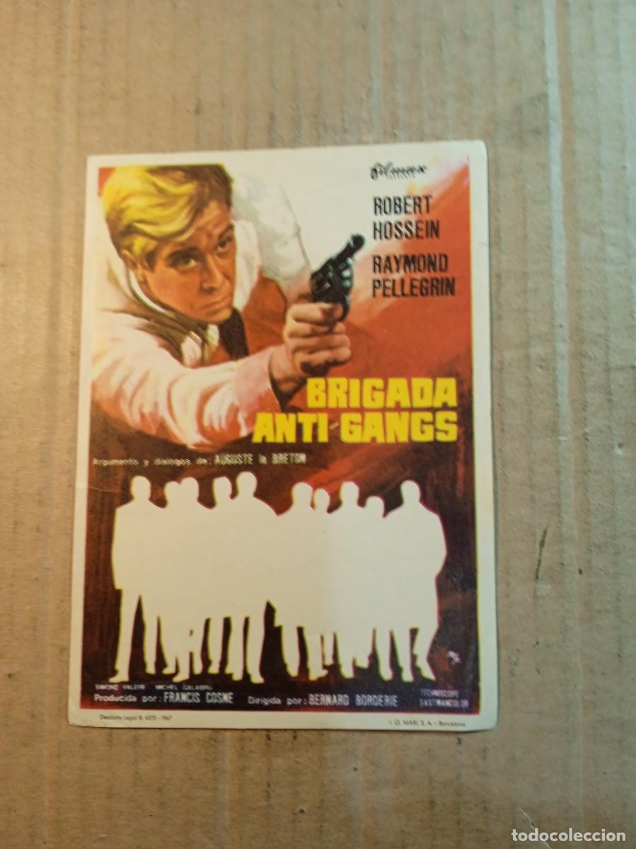 Cine: FOLLETO DE MANO SIN PUBLCIDAD BRIGADA ANTI GANGS