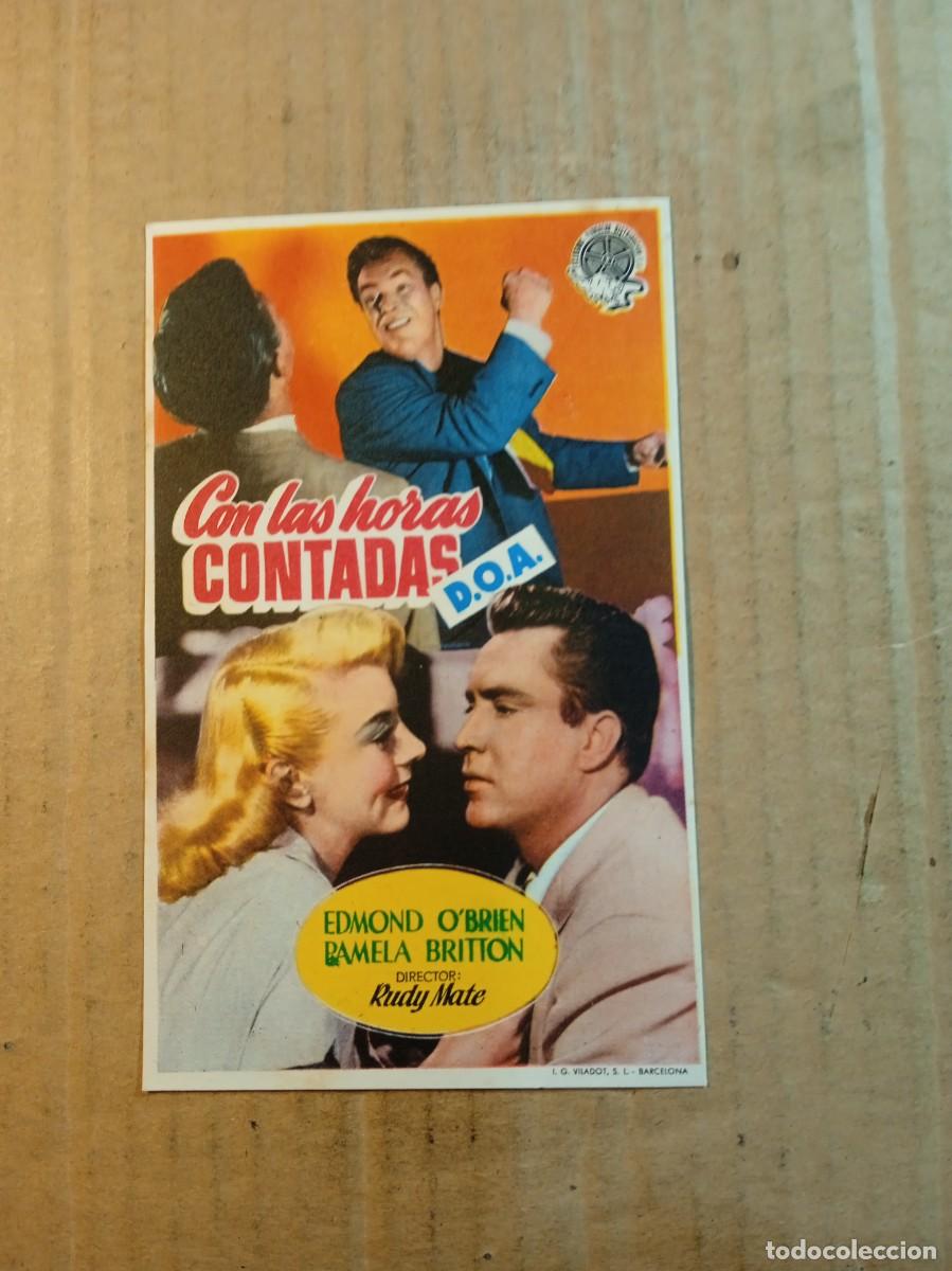 Cine: FOLLETO DE MANO SIN PUBLCIDAD CON LAS HORAS CONTADAS D.O.A.