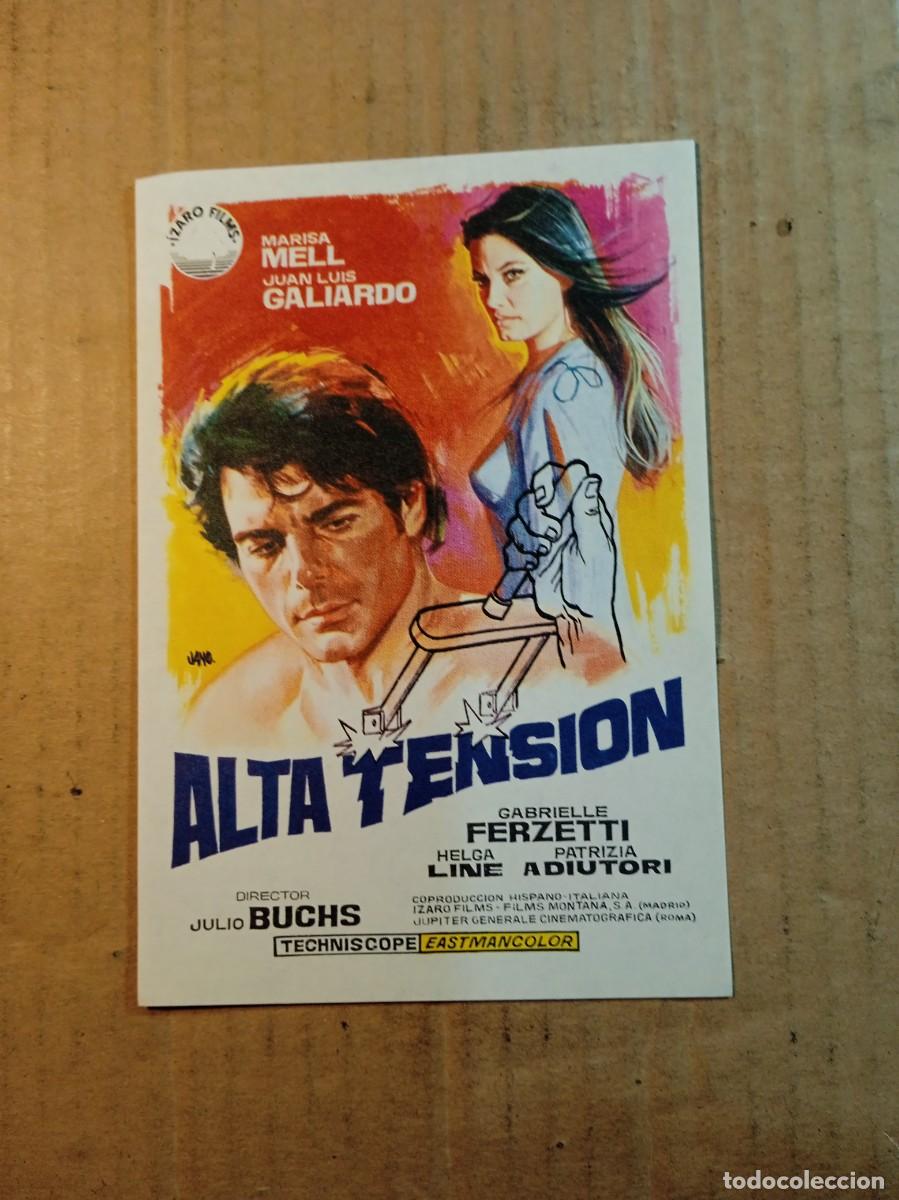 Cine: FOLLETO DE MANO SIN PUBLCIDAD ALTA TENSION