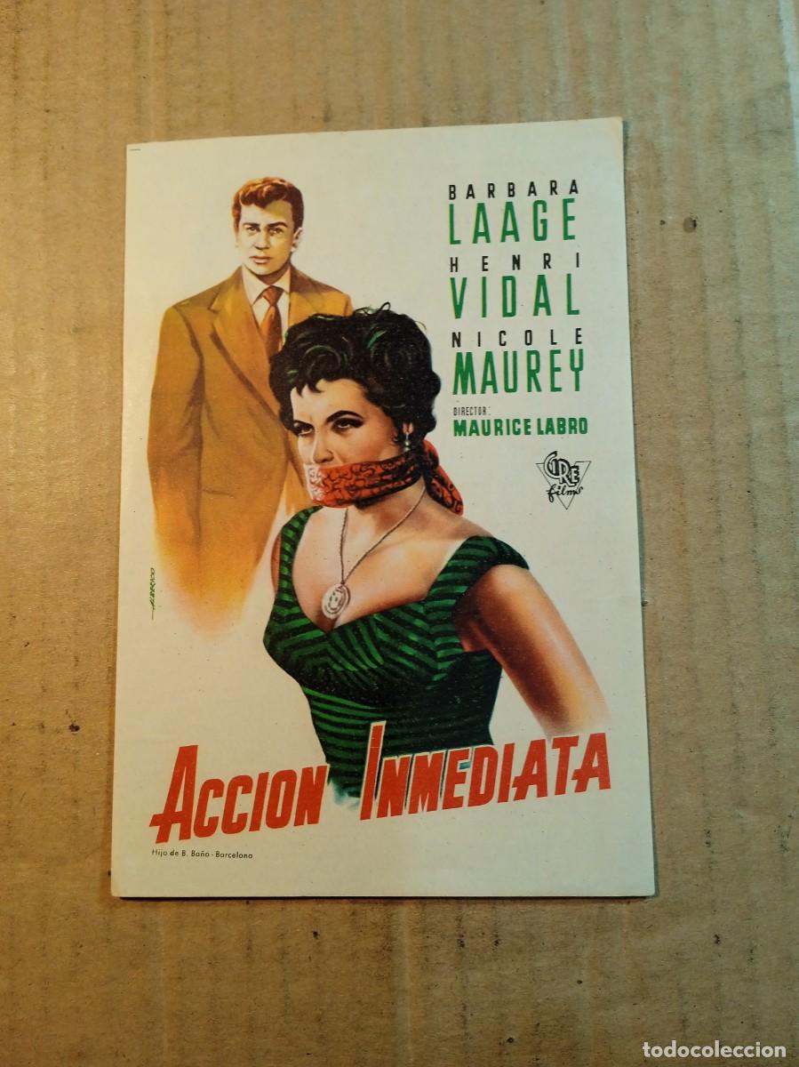 Cine: FOLLETO DE MANO SIN PUBLCIDAD ACCION INMADIATA