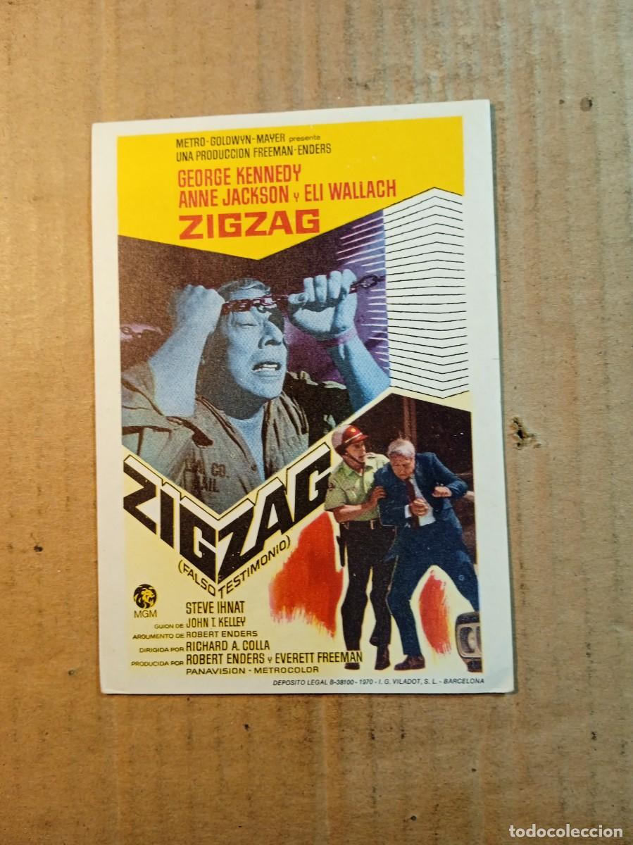 Cine: FOLLETO DE MANO SIN PUBLCIDAD ZIGZAG (FALSO TESTIGO)