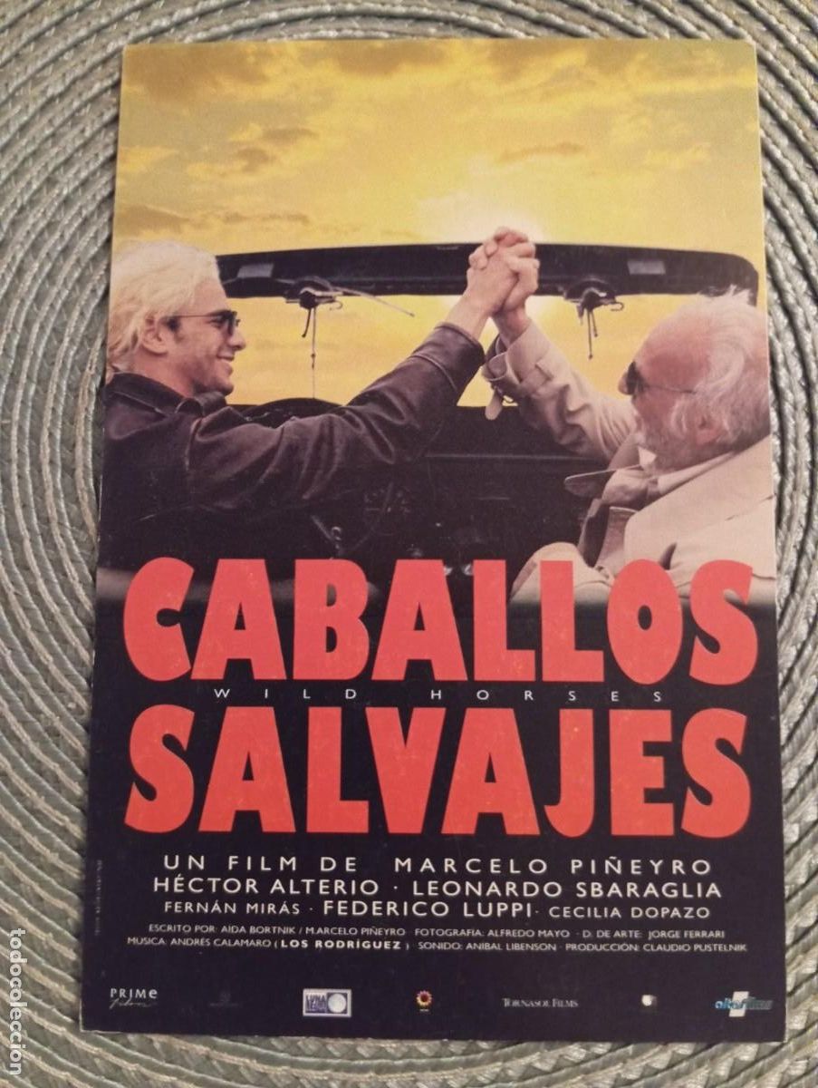 Cine: 1 PROGRAMA POSTAL DE ** CABALLOS SALVAJES **. MARCELO PI&Ntilde;EYRO A&Ntilde;O 1995 - Foto 1