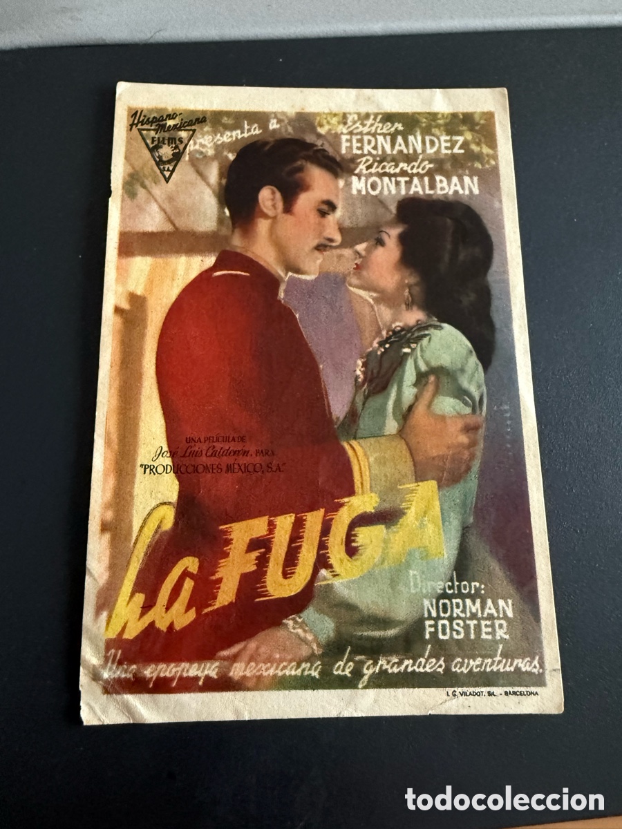 Cine: Folleto. LA FUGA. Publicidad